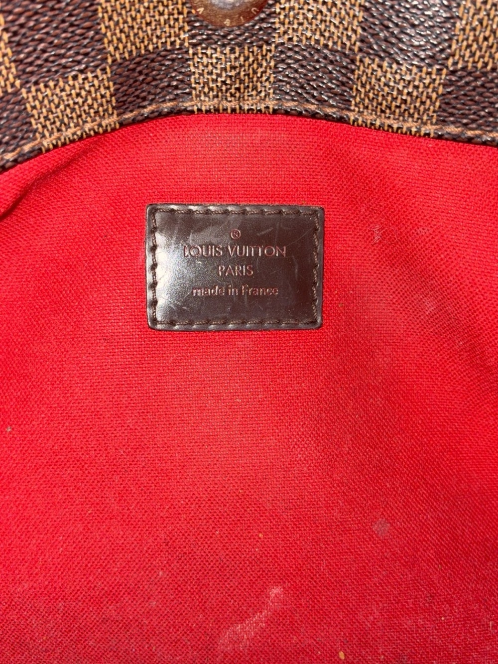 Louis Vuitton Damier Ebene Checker Shoulder Bag in Brown - Picture 6 of 7